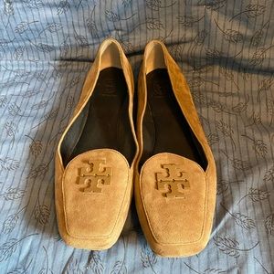 Tory Burch Fitz suede square toe loafer, womens size 10.5